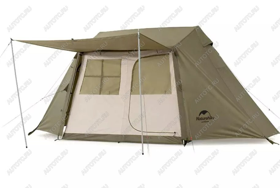 29 739 р. Палатка Naturehike Village 5.0 4-местная, алюминиевый каркас, снежная юбка, зеленая Naturehike nh21zp009-agr  с доставкой в г. Пермь