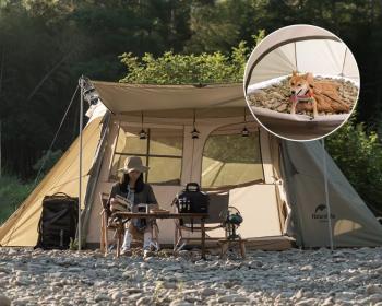 29 739 р. Палатка Naturehike Village 5.0 4-местная, алюминиевый каркас, снежная юбка, зеленая Naturehike nh21zp009-agr  с доставкой в г. Пермь. Увеличить фотографию 9