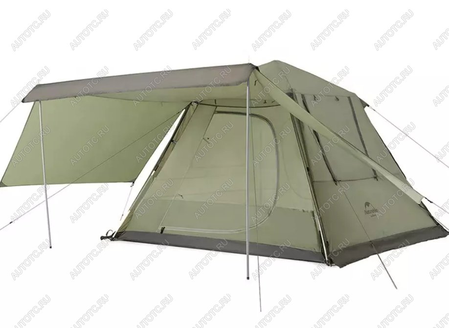 20 749 р. Палатка Naturehike Ango 3-местная, быстросборная, снежная юбка, зеленая Naturehike nh21zp010-agrskr  с доставкой в г. Пермь