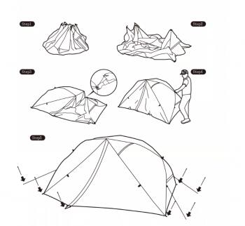 15 519 р. Палатка Naturehike Canyon 2-местная, быстросборная, зеленый Naturehike nh22zp005-agr  с доставкой в г. Пермь. Увеличить фотографию 2