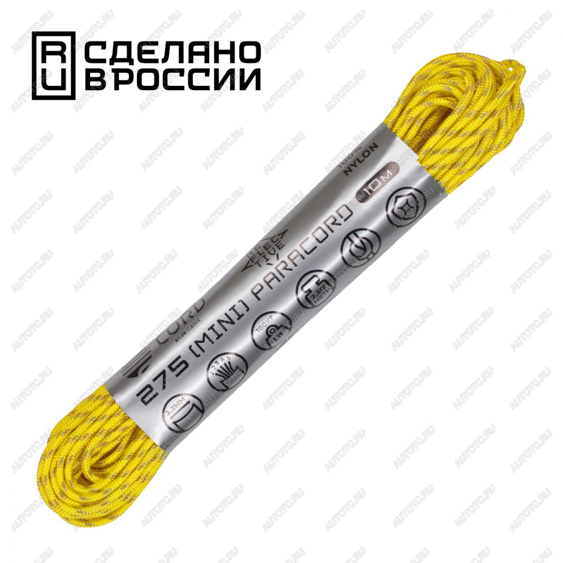 389 р. Паракорд 550 CORD nylon 10м световозвращающий (lemon) CORD 550.n10.lm.l  с доставкой в г. Пермь