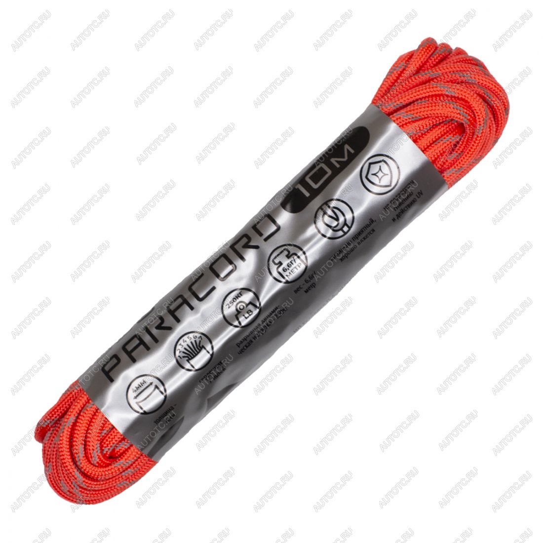 399 р. Паракорд 550 CORD nylon 10м световозвращающий (neon orange) CORD 550.n10.lm.n.or  с доставкой в г. Пермь
