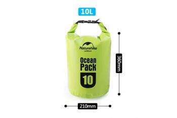 899 р. Гермомешок Naturehike Ocean Pack 10 л. (зелёный) Naturehike fs15m010-j-10gr  с доставкой в г. Пермь. Увеличить фотографию 3