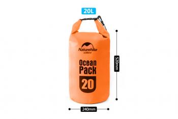 1 119 р. Гермомешок Naturehike Ocean Pack 20 л. (оранжевый) Naturehike fs15m010-j-20or  с доставкой в г. Пермь. Увеличить фотографию 2