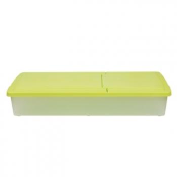 5 389 р. Короб для хранения IRIS UNDER-BED PLASTIC BOX 46л, зеленый IRIS OHYAMA ub950-gr  с доставкой в г. Пермь. Увеличить фотографию 2