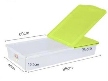 5 389 р. Короб для хранения IRIS UNDER-BED PLASTIC BOX 46л, зеленый IRIS OHYAMA ub950-gr  с доставкой в г. Пермь. Увеличить фотографию 3