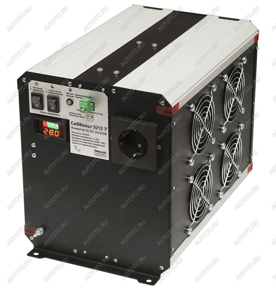 50 399 р. Инвертор (преобразователь напряжения) СибВольт 3012У DCAC, 12В220В, 3000Вт СИБКОНТАКТ св-3012у  с доставкой в г. Пермь