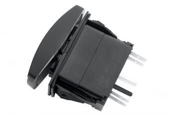 529 р. Переключатель ВКЛВЫКЛ, белый, ДВОЙНОЙ LED СВЕТ РИФ rif22-1-1101800  с доставкой в г. Пермь. Увеличить фотографию 2