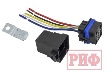 769 р. Реле влагозащищенное с колодкой 12В 40А SPDT РИФ rif22-2-1000100  с доставкой в г. Пермь. Увеличить фотографию 2