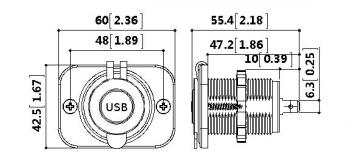 969 р. Розетка USB 3,1А c монтажной панелью РИФ rif22-4-1008800  с доставкой в г. Пермь. Увеличить фотографию 4