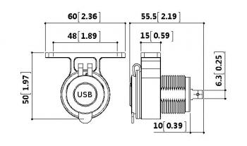 909 р. Розетка USB 3,1А на кронштейне РИФ rif22-4-1009000  с доставкой в г. Пермь. Увеличить фотографию 5