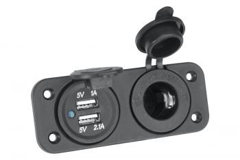 1 249 р. Розетка комбинированная с USB 3,1А на монтажной панели РИФ rif22-4-1009100  с доставкой в г. Пермь. Увеличить фотографию 3