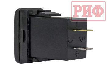 1 779 р. Розетка USB Type C, QC 3.0 с вольтметром для Toyota 32x20 РИФ rif22-4-1013400  с доставкой в г. Пермь. Увеличить фотографию 2