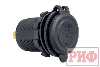 1 589 р. Розетка USB 2 QC 3.0 34x37х54 РИФ rif22-4-1014000  с доставкой в г. Пермь. Увеличить фотографию 2