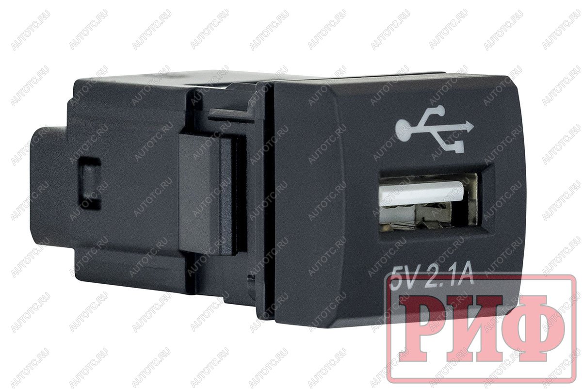 1 239 р. Розетка USB 2,1A для Toyota 22x22 РИФ rif22-4-1014300  с доставкой в г. Пермь