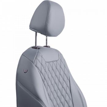 18 349 р. Комплект чехлов для сидений (РЗСиС 60 40 2Г Орегон) БАЙРОН Lord Autofashion   Chevrolet Niva  2123 (2009-2020) рестайлинг (серый, вставка серая, строчка темно-серая)  с доставкой в г. Пермь. Увеличить фотографию 2