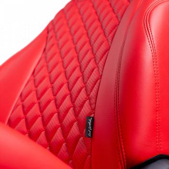 18 349 р. Комплект чехлов для сидений (ЦЗС 2П Орегон) БАЙРОН ст БАЙРОН Lord Autofashion Лада 2114 (2001-2014) (красный, вставка красная, строчка красная)  с доставкой в г. Пермь. Увеличить фотографию 4