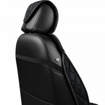 4 699 р. Накидка на сиденье (5 мест Хами) ФЕНИКС ст РОМБ Lord Autofashion   (черный, строчка черная)  с доставкой в г. Пермь. Увеличить фотографию 9