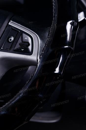 749 р. Оплётка на руль (37-39см BLW-012 кож/зам) Автопилот   (черный)  с доставкой в г. Пермь. Увеличить фотографию 2