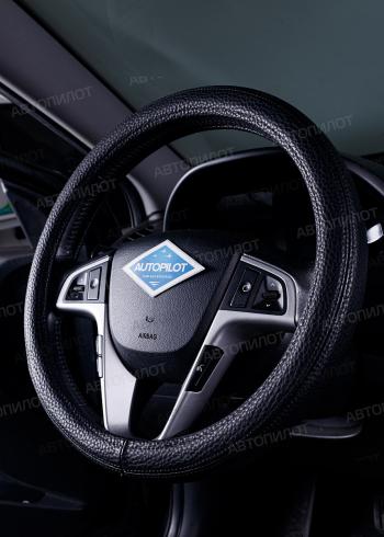 679 р. Оплётка на руль (37-39см BLW-019 кож/зам) Автопилот Honda Mobilio 2 DD4,DD5 1-ый рестайлинг (2017-2019) (черный)  с доставкой в г. Пермь. Увеличить фотографию 4