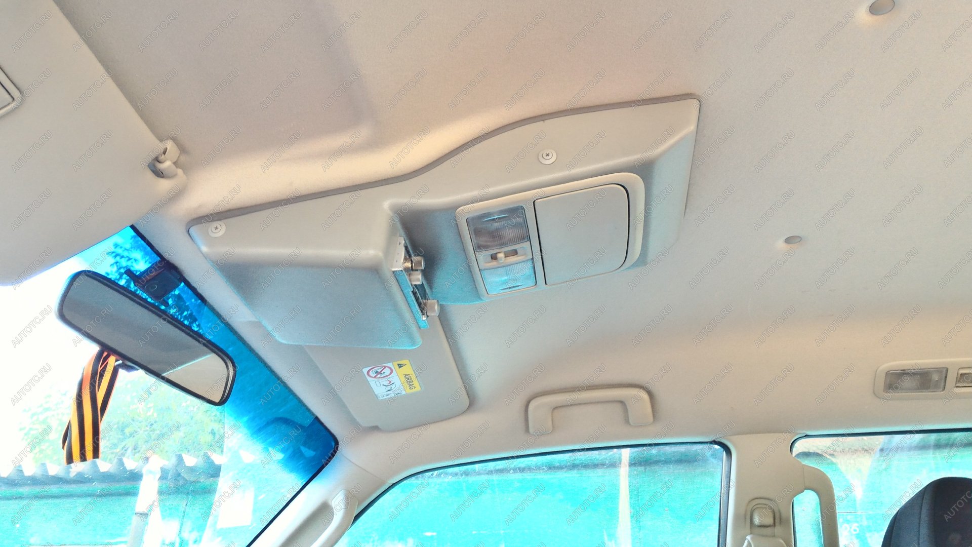 8 499 р. Консоль потолочная для установки рc Mitsubishi Pajero IV, вырез под рc 140х40 мм, серая  289  с доставкой в г. Пермь