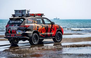 43 879 р. Багажник экспедиционный (корзина) РИФ 1200х2100 мм для Toyota Fortuner 2015+  riffrt-roof1  с доставкой в г. Пермь. Увеличить фотографию 3