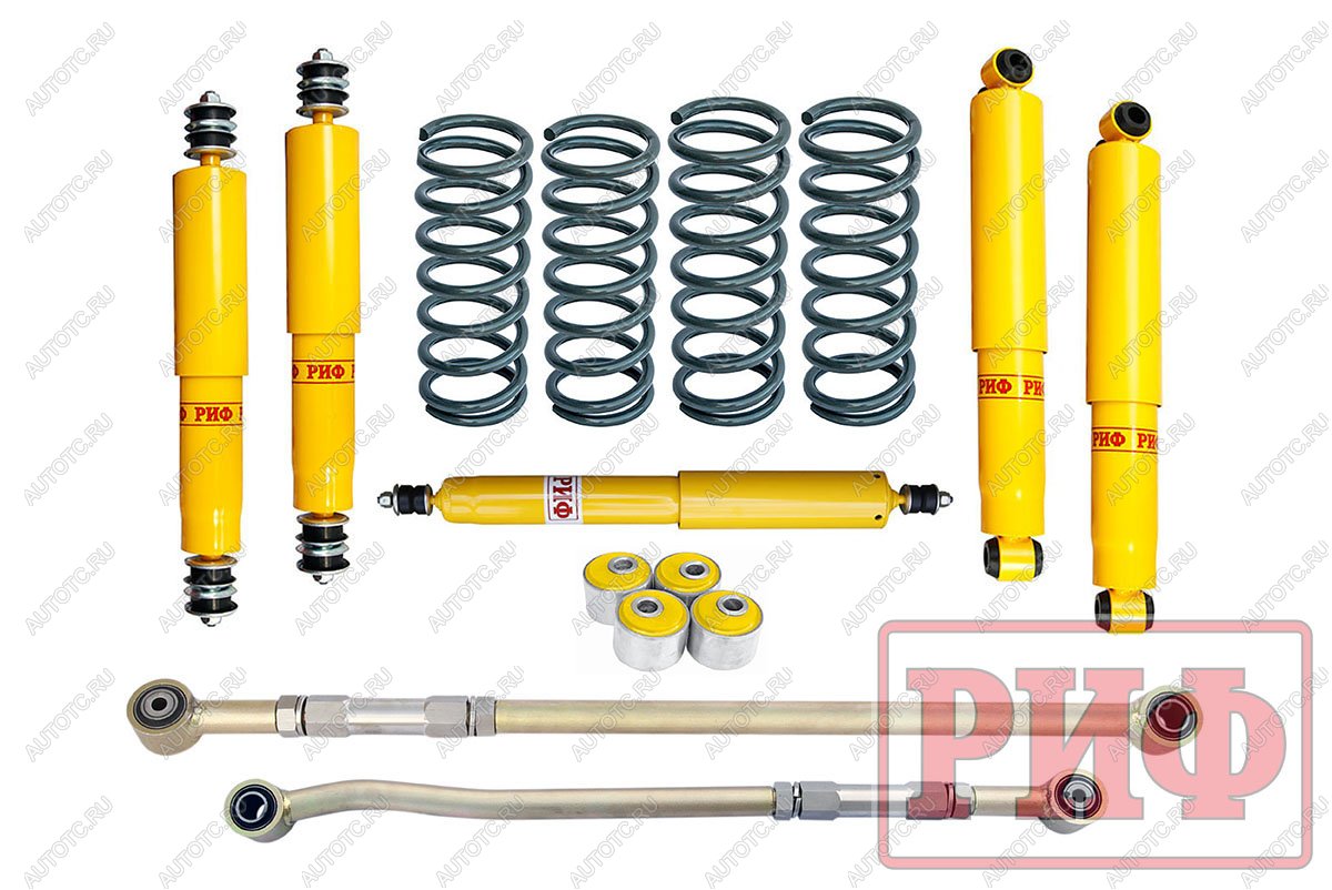109 779 р. Лифт-комплект РИФ Nissan Safari (Patrol) Y60 и Y61 до 2000 года средний лифт 50 мм (правый руль)  rif-y60-b-r  с доставкой в г. Пермь