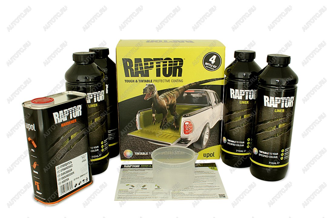 12 449 р. Покрытие защитное повышенной прочноcти RAPTOR, колеруемое, с отвердителем 2K U-POL 4л+1л  rlts4  с доставкой в г. Пермь