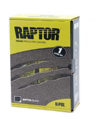 3 879 р. Покрытие защитное повышенной прочноcти RAPTOR черное, с отвердителем 2K U-POL 1л  rlbs1  с доставкой в г. Пермь. Увеличить фотографию 1
