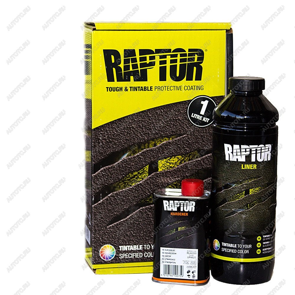 3 879 р. Покрытие защитное повышенной прочноcти RAPTOR, колеруемое, с отвердителем 2K U-POL 1л  rlts1  с доставкой в г. Пермь