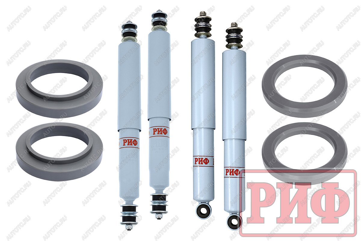 34 299 р. Лифт-комплект РИФ лайт газовый для Toyota Land Cruiser 80105 лифт 20 мм  rif-tlc80-a-g-lite  с доставкой в г. Пермь