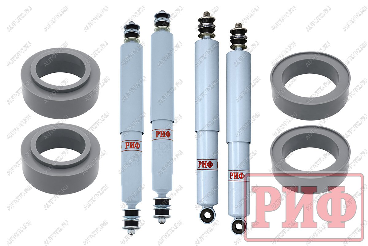 41 259 р. Лифт-комплект РИФ лайт газовый для Toyota Land Cruiser 80105 лифт 50 мм  rif-tlc80-c-g-lite  с доставкой в г. Пермь
