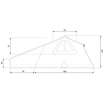 287 979 р. Палатка на крышу автомобиля AUTOHOME OVERZONE SMALL STANDARD, тент песочный, лестница 220 мм  oz01  с доставкой в г. Пермь. Увеличить фотографию 28