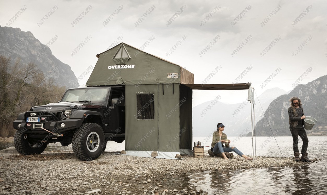 85 039 р. Тамбур к палатке AUTOHOME OVERZONE SMALL STANDARD, тент песочный, высота 220 см  oz05a-3s  с доставкой в г. Пермь