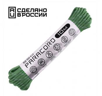 Паракорд 550 CORD nylon 10м световозвращающий (ultragreen)  550.n10.lm.ug