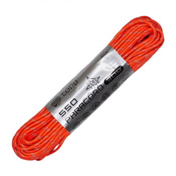 1 029 р. Паракорд 550 CORD nylon 30м световозвращающий (neon orange)  550.n30.lm.n.or  с доставкой в г. Пермь. Увеличить фотографию 1