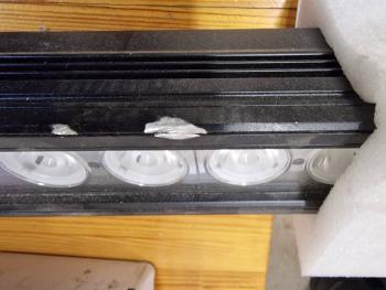 8 799 р. Светодиодная фара водительского света РИФ 443 мм 100W LED (уценка)  sm-953f_u  с доставкой в г. Пермь. Увеличить фотографию 6
