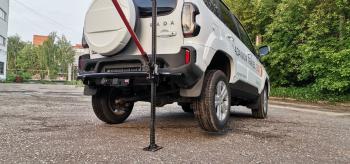 34 729 р. Бампер РИФ силовой заднийзащита штатного бампера Lada Niva Travel с возможностью установки фаркопа  rif123-20070  с доставкой в г. Пермь. Увеличить фотографию 15
