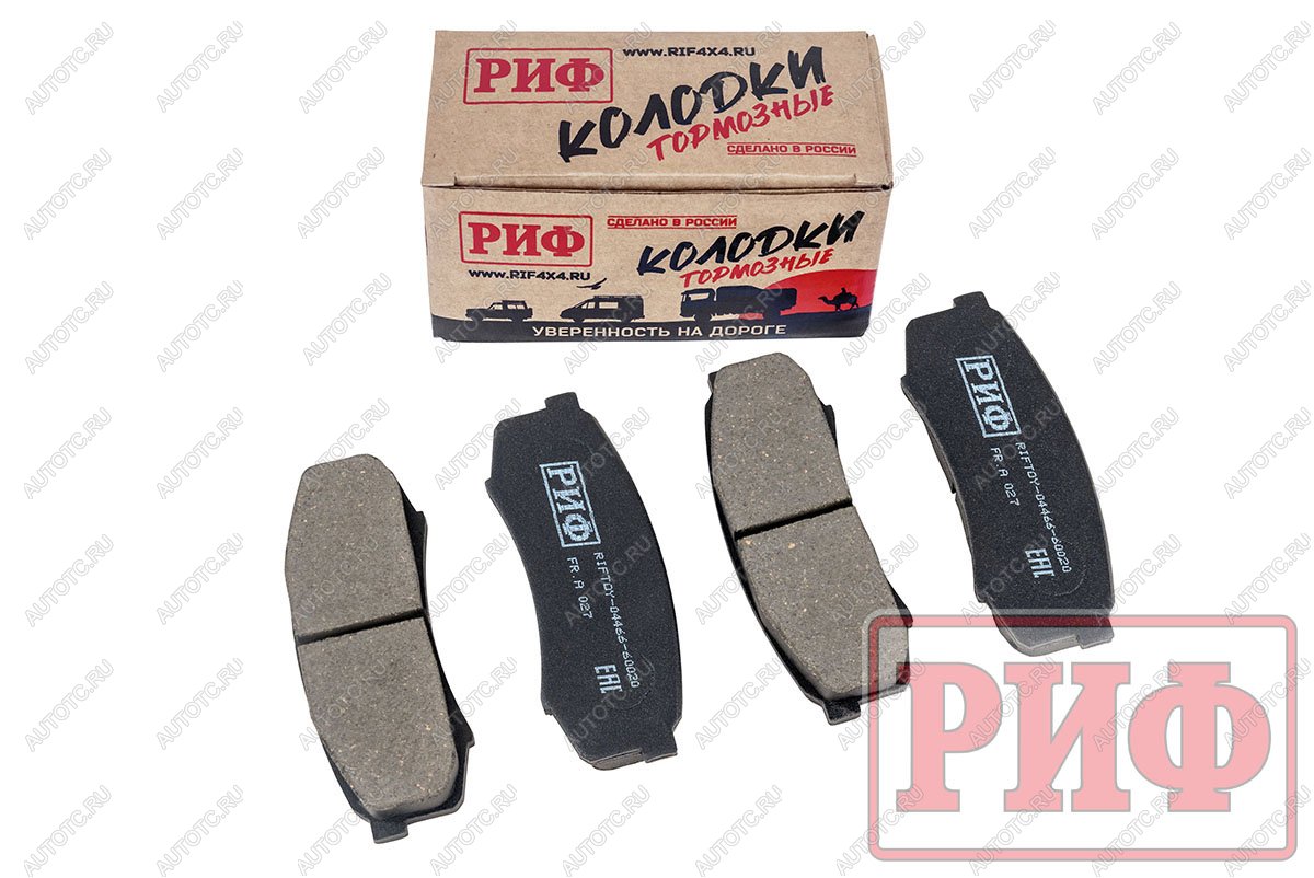 1 039 р. Колодки тормозные задние РИФ Toyota LC 105,120, Mitsubishi Pajero 3, 4 OEM 04466-60020, 04466-60010 , 4605A448  riftoy-04466-60020  с доставкой в г. Пермь