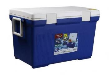 11 639 р. Термобокс IRIS Cooler Box CL-45, 45 литров, синийбелый  cl45  с доставкой в г. Пермь. Увеличить фотографию 1
