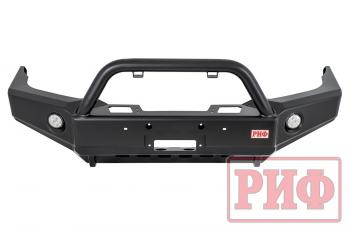 69 259 р. Бампер РИФ силовой передний Toyota Land Cruiser Prado 120 c доп. фарами, центральной дугой, защитой бачка омывателя  rif120-10170  с доставкой в г. Пермь. Увеличить фотографию 17