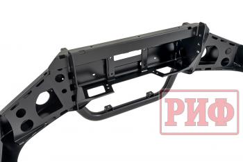 69 259 р. Бампер РИФ силовой передний Toyota Land Cruiser Prado 120 c доп. фарами, центральной дугой, защитой бачка омывателя  rif120-10170  с доставкой в г. Пермь. Увеличить фотографию 16