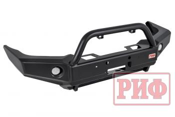 69 259 р. Бампер РИФ силовой передний Toyota Land Cruiser Prado 120 c доп. фарами, центральной дугой, защитой бачка омывателя  rif120-10170  с доставкой в г. Пермь. Увеличить фотографию 1