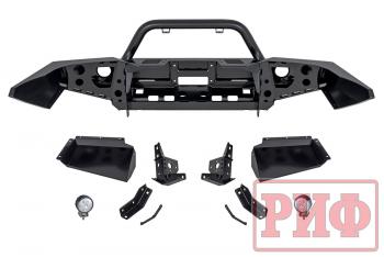 69 259 р. Бампер РИФ силовой передний Toyota Land Cruiser Prado 120 c доп. фарами, центральной дугой, защитой бачка омывателя  rif120-10170  с доставкой в г. Пермь. Увеличить фотографию 18