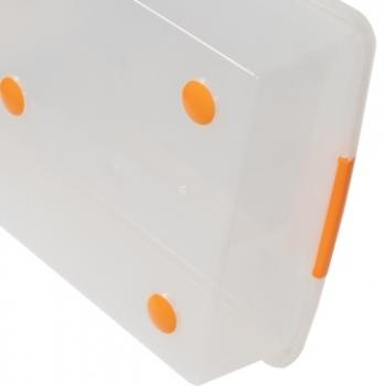 1 669 р. Короб для хранения IRIS THIN BOX 34л, прозрачный  ug-725  с доставкой в г. Пермь. Увеличить фотографию 2
