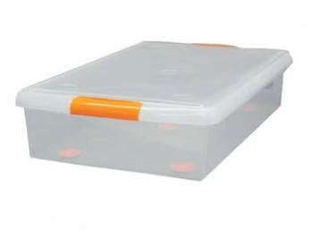 1 669 р. Короб для хранения IRIS THIN BOX 34л, прозрачный  ug-725  с доставкой в г. Пермь. Увеличить фотографию 1