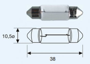 22 р. SV8 (САЛОНА SV8.5 (10 x 37mm)12V-5W) ЛАМПА УПАКОВКА (10 шт) BLICK BODYPARTS lpsv800-980-t  с доставкой в г. Пермь. Увеличить фотографию 1
