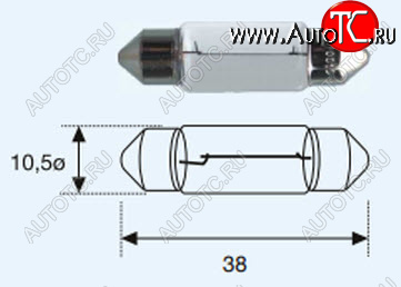 22 р. SV8 (САЛОНА SV8.5 (10 x 37mm)12V-5W) ЛАМПА УПАКОВКА (10 шт) BLICK BODYPARTS lpsv800-980-t  с доставкой в г. Пермь