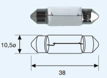 22 р. SV8 (САЛОНА SV8.5 (10 x 37mm) 24V-5W) ЛАМПА УПАКОВКА (10 шт) BLICK BODYPARTS lpsv800-981-t  с доставкой в г. Пермь. Увеличить фотографию 1