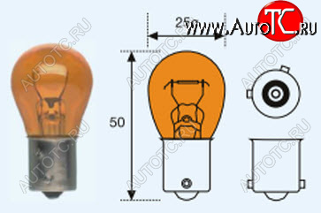 57 р. PY21W (S25 24V-21W  BAU15s) ЛАМПА УПАКОВКА (10 шт) BLICK ЖЕЛТ BODYPARTS lpy2100-982y-t  с доставкой в г. Пермь